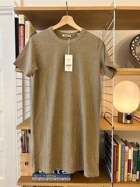 NWT Buck Mason Vintage Putty Jersey Tee Dress XS